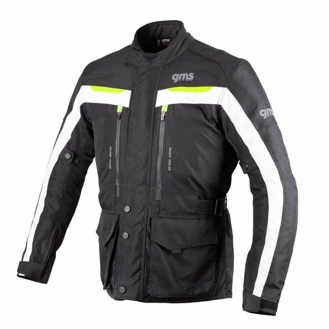 GMS Têxtil MC Jacket Gear preto /branco /gripe