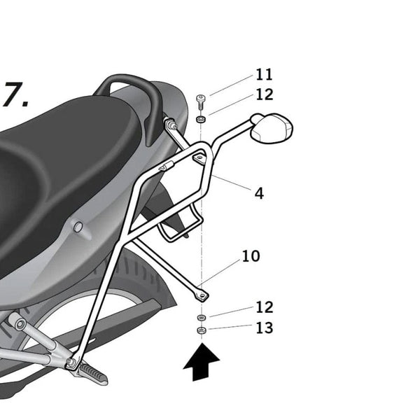 SHAD 3P Sistema lateral do lateral-Suzuki GSX-F650 (S0GS61SF)