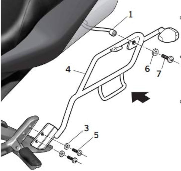 Shad 3p System Suporte (lateral) - Suzuki GSR 600 (S0GS66SF)