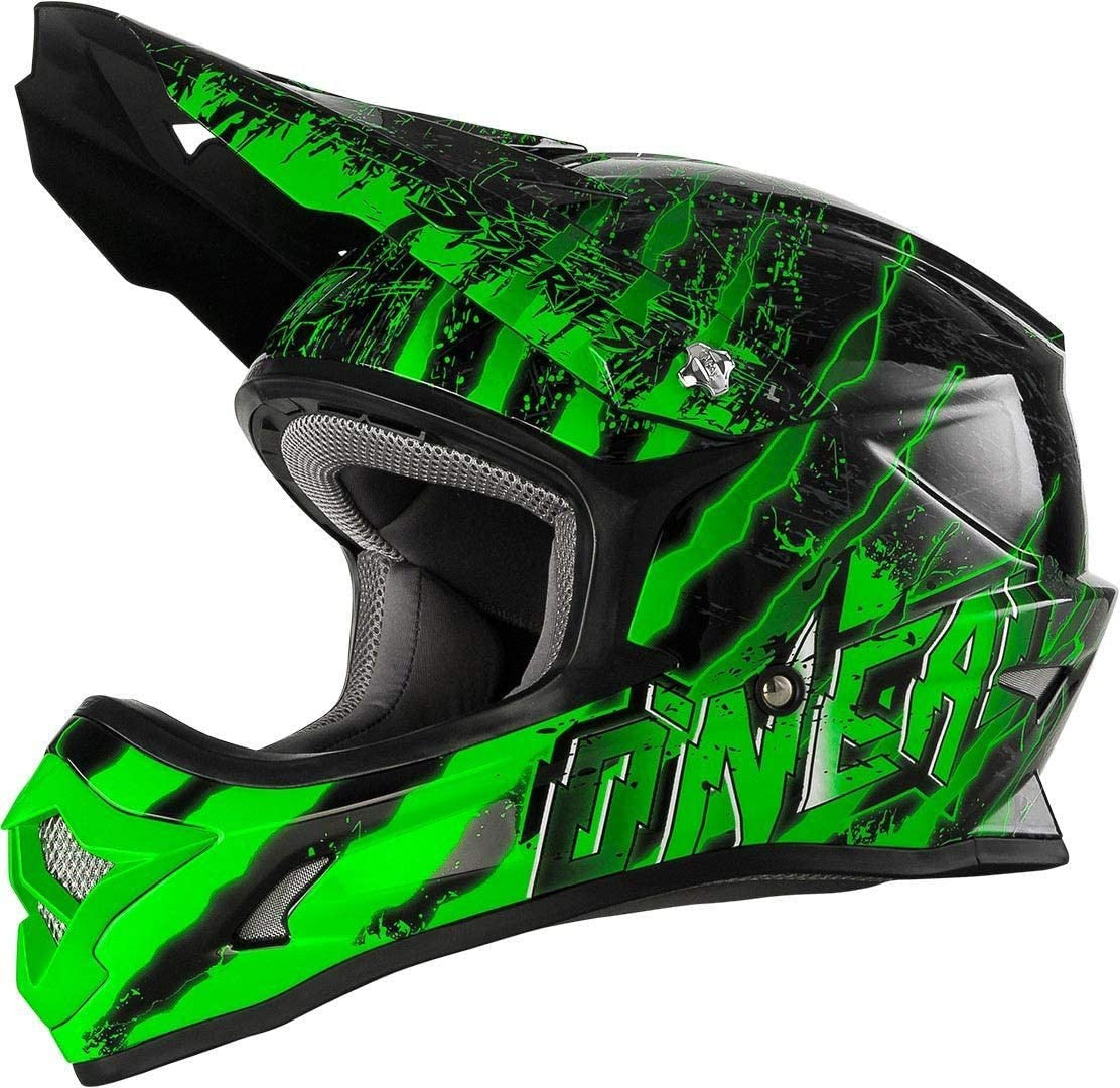 Oneal Cross MC Helmet 3-Series Mercury Black /Green