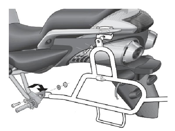 Shad 3p System Suporte (lateral) - Yamaha FZ6 Fazer / N / S2 (Y0FZ67SF)