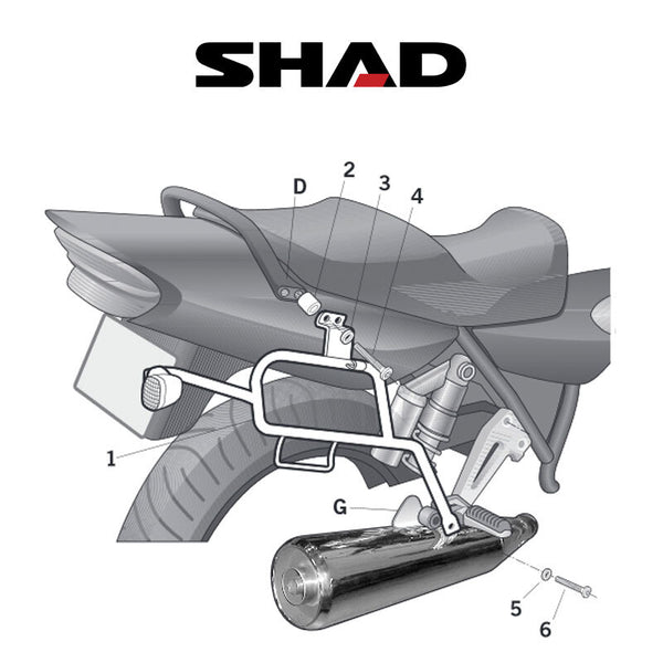 Shad 3p System Suporte (lateral) - Yamaha XJR 1300 (Y0XJ17SF)