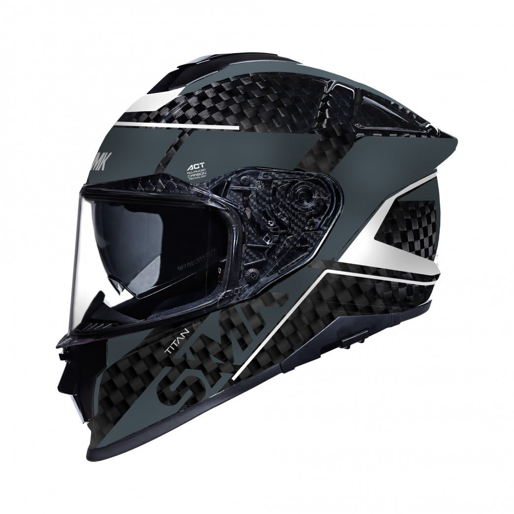 SMK Integral MC Helmet Carbon Nero White