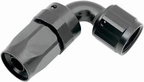 Russell Hose End #8 90DEG Black R10173