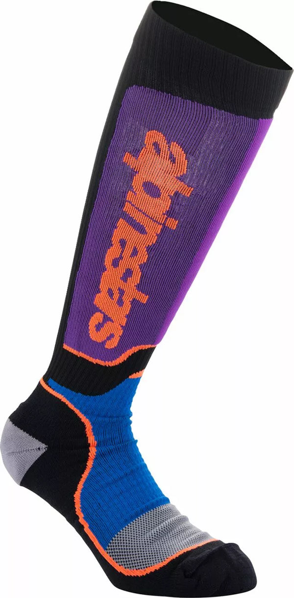 Alpinestars (MX) Sock MX Plus BLK/PUR/BL L 4702324-1246-L