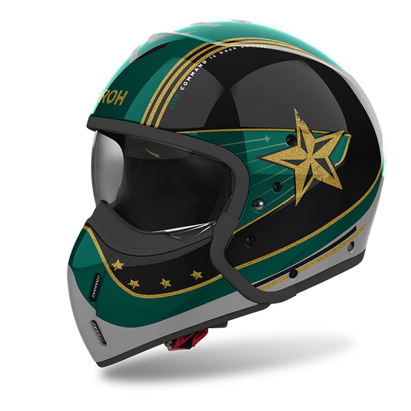 Airoh Open MC Helmet J110 Comando Green