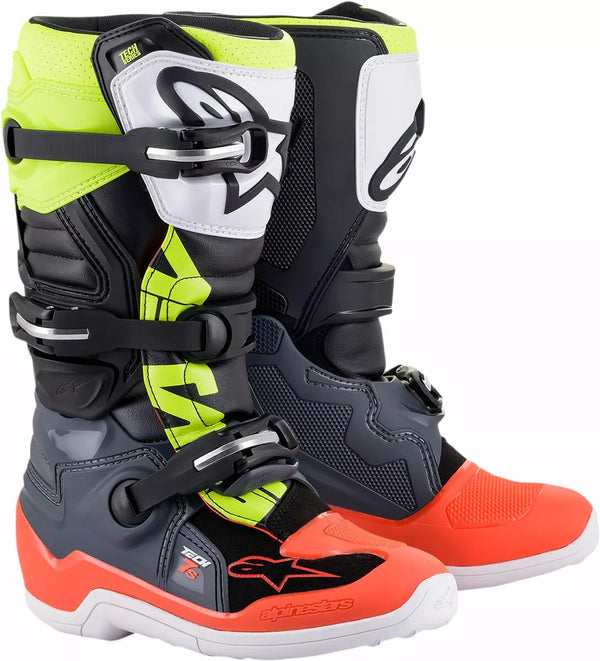 Alpinestars (MX) Tech7s GY/RD/YL 5 2015017-9058-5