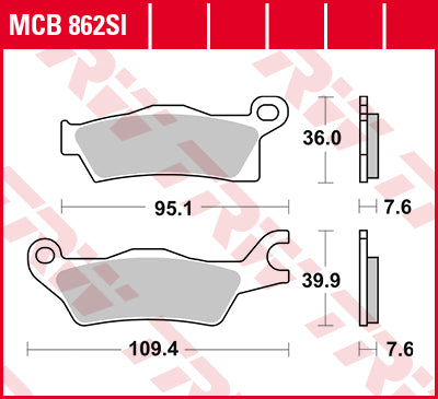 TRW Brake Pad Sinter Offroad MCB862SI