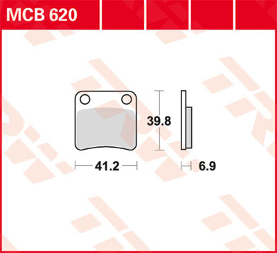 TRW Brake Pad Organic Street MCB620
