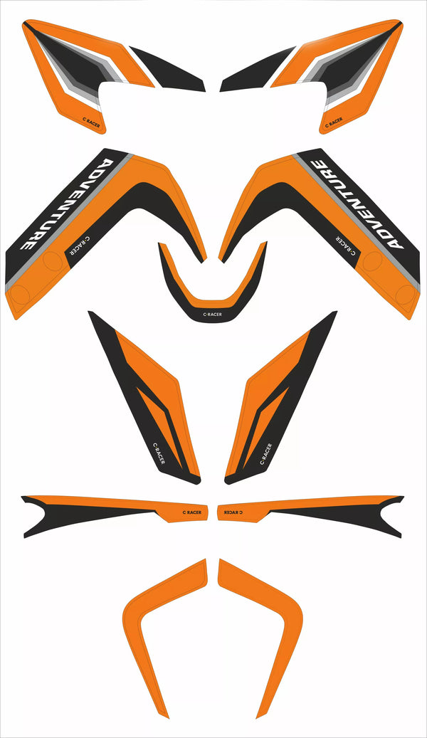 Kit de bastões c-racer ktm390adv bk stktm390adv-o