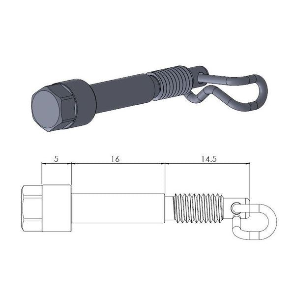 Pino da pastilha de freio de moto-mestre 213041