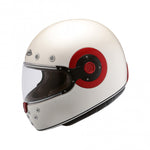 Smk integral mc capacete retro branco /vermelho