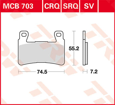 TRW Brake Pad TRW MCB703SV MCB703SV
