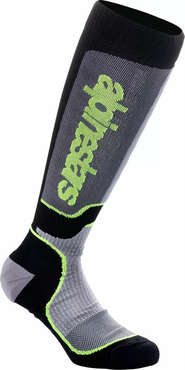 Alpinestars (MX) Sock MX Plus BLK/GY/YLW M 4702324-175-M