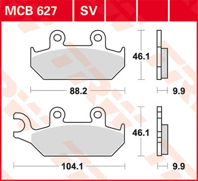 TRW BRAKE PAD TRW MCB627SV MCB627SV