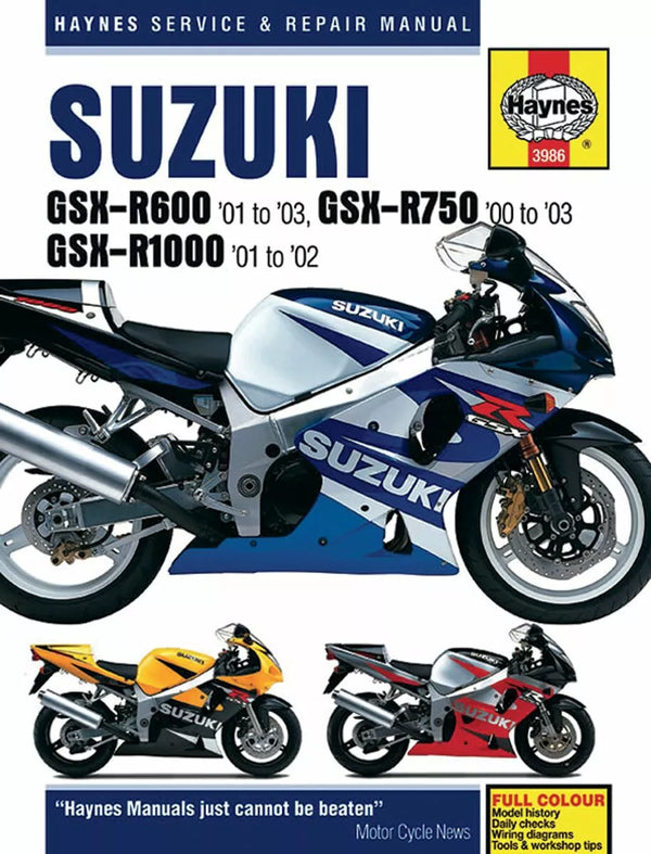Haynes Manual Hay Suz GSXR 3986