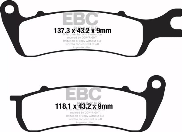 EBC BRAKE PAD FA looks organic FA722