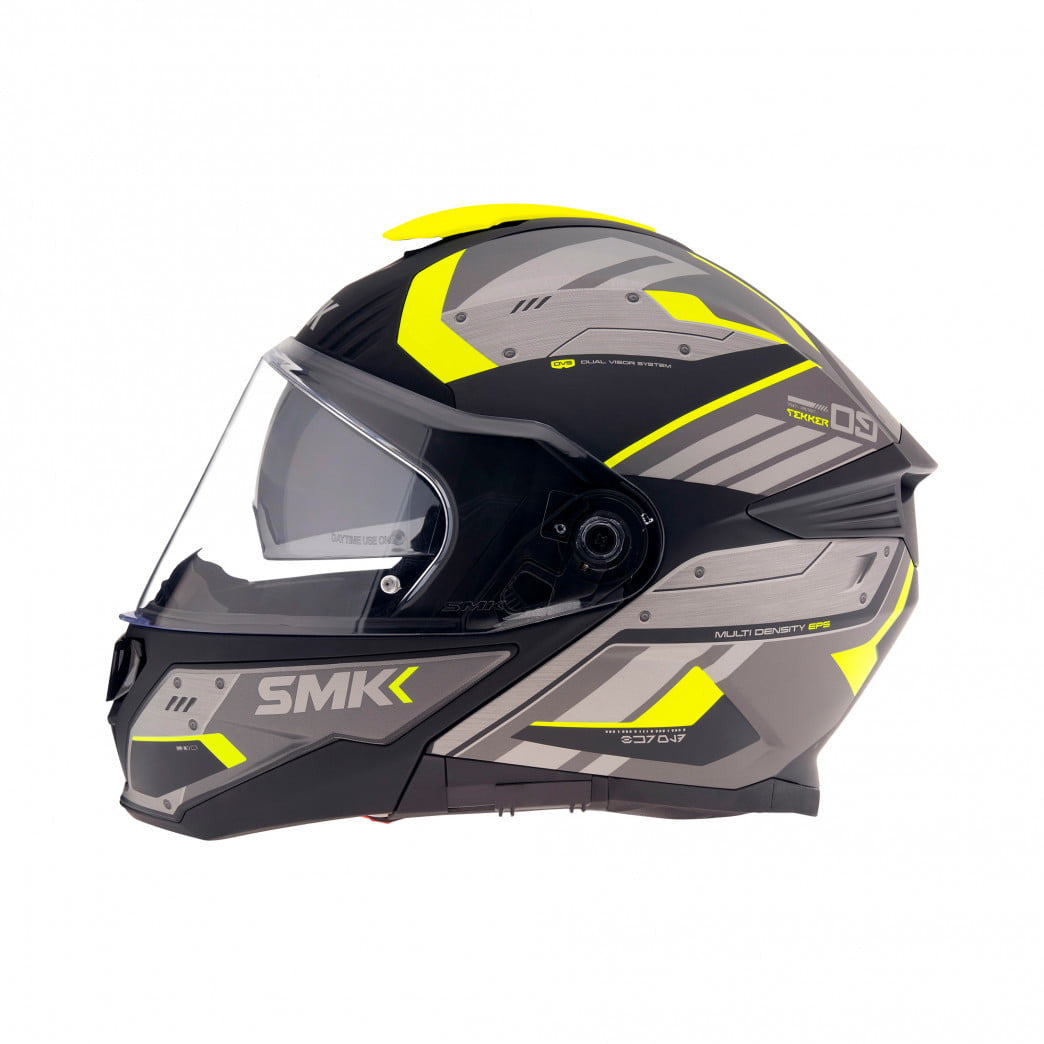 SMK Openable MC Helmet Gullwing Tekker cinza /gripe