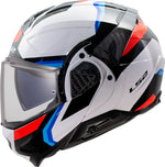 LS2 Openable MC Helmet Advant II Triplo Branco /Azul /Vermelho