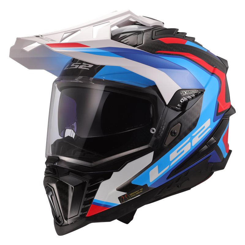 Helmet ls2 mx701 explorer carbon frontier blue