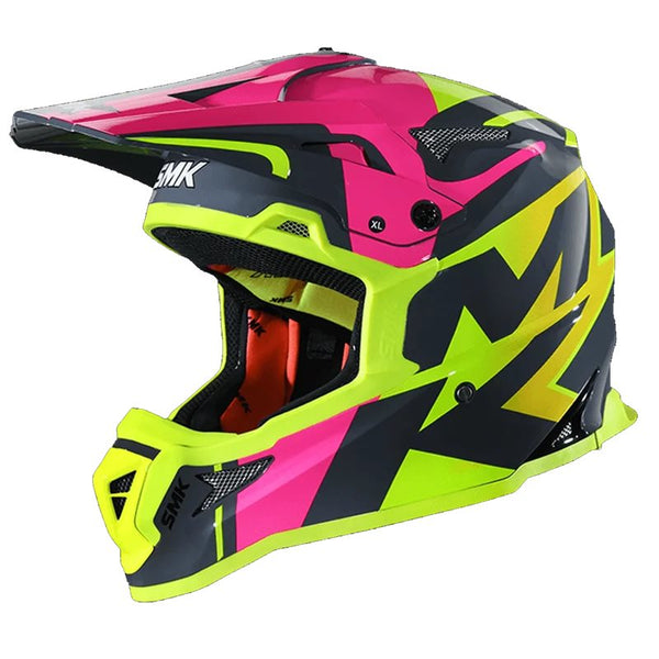Capacete SMK ALTERRA XPOWER AMARELO/PINK