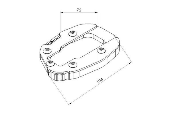 Pé de suporte lateral DUCATI MULTISTRADA V4 C/B