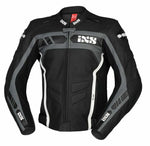 IXS MC-Leather Jacket LD RS-600 1.0 preto /cinza /branco