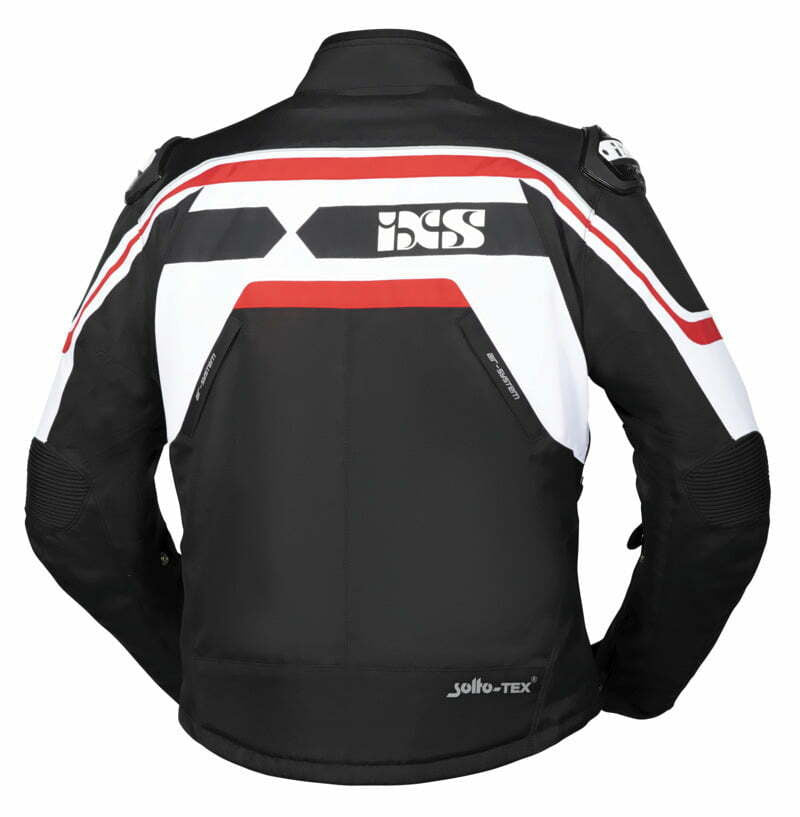 Ixs têxtil mc jaqueta rs-700 pcs preto /vermelho /branco