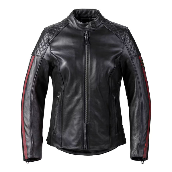 Triumph Ladies Mc Leather Jacket Braddan Sport Black