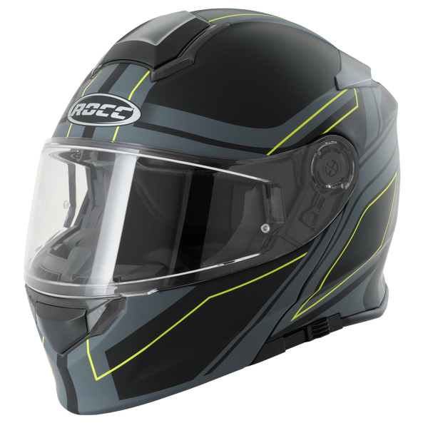 ROCC 831 Capacete MC Openable Black /Flu