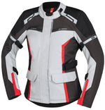 ixs lady têxtil mc-jacket evans-st 2.0 cinza /vermelho