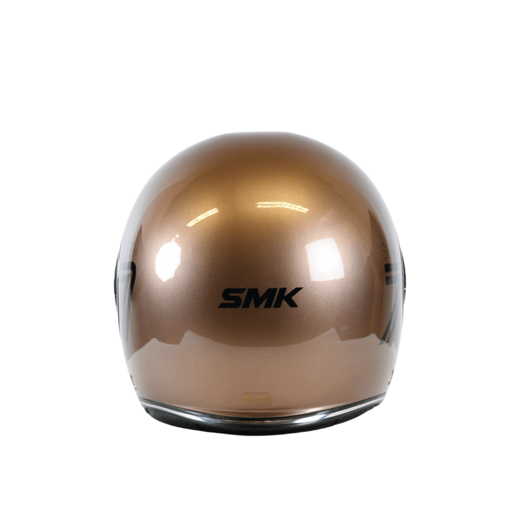 Smk jet mc capacete retro sete marrom