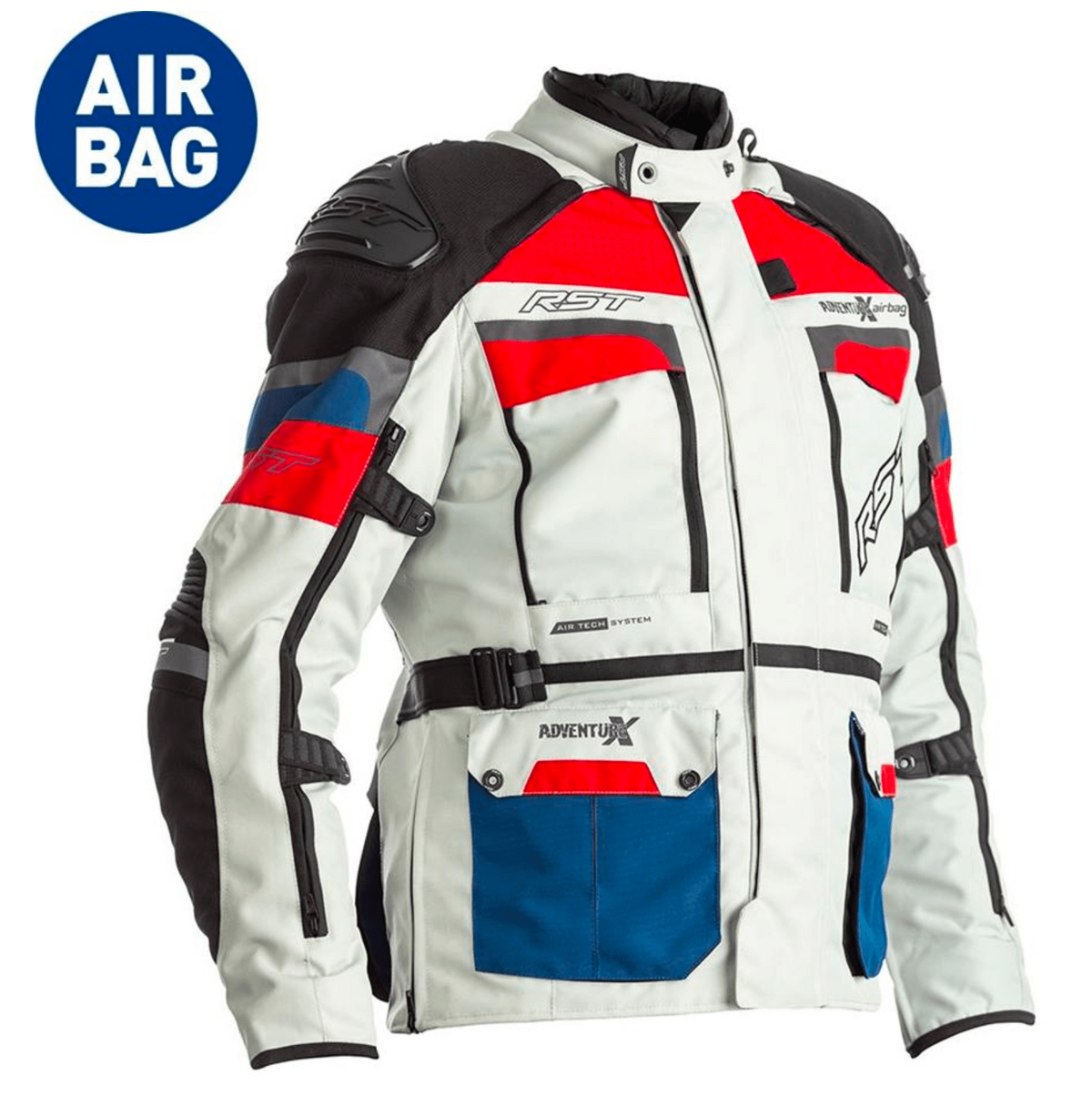 RST Airbag Têxtil MC Jacket Adventure-X Blue /vermelho