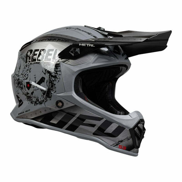 OVNI celeiro Cross MC Capacete rebelde metal