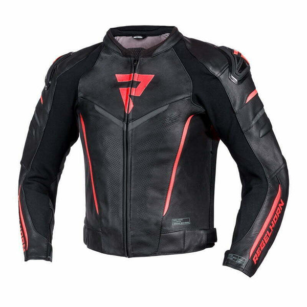 Rebelhorn Mc Leather Jacket Fighter Black /Red