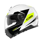 Schuberth C5 Eclipse MC-hjälm i sidovy med aerodynamisk design, ECE 22.06-godkänd och optimal säkerhet. Handla idag!