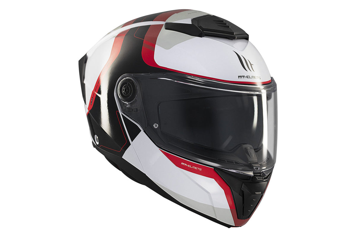 MT Helmets öppningsbar mc-hjälm Atom 2 SV Emalla B0 i elegant design med integrerat visir och högkvalitativa material för komfort.