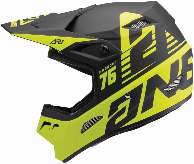 Responder Cross MC Capacete AR1 Bold Black /Flu