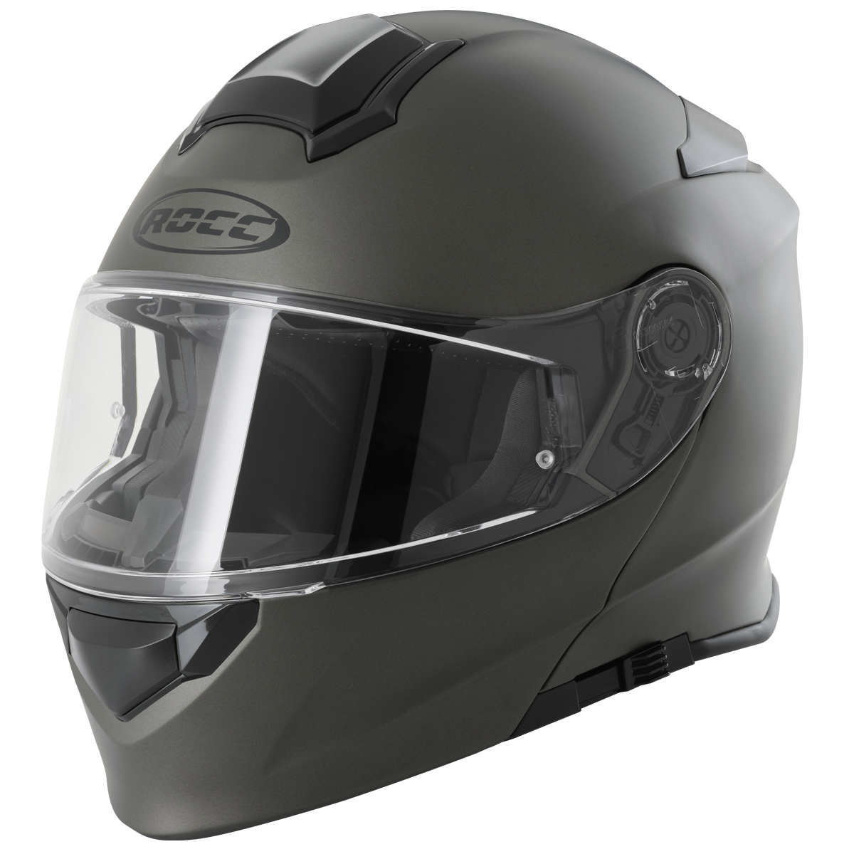 ROCC 830 Openable MC Helmet Titanium