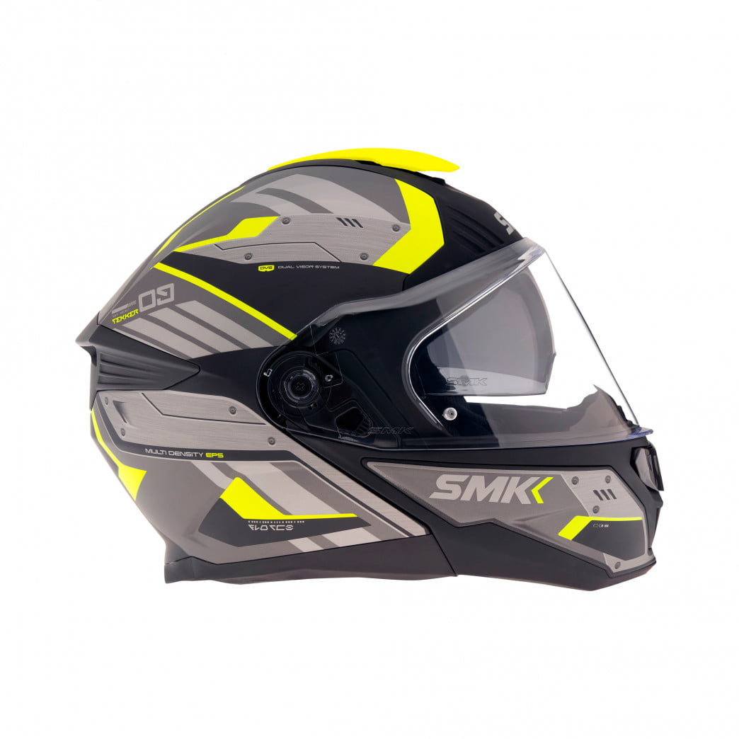 SMK Openable MC Helmet Gullwing Tekker cinza /gripe